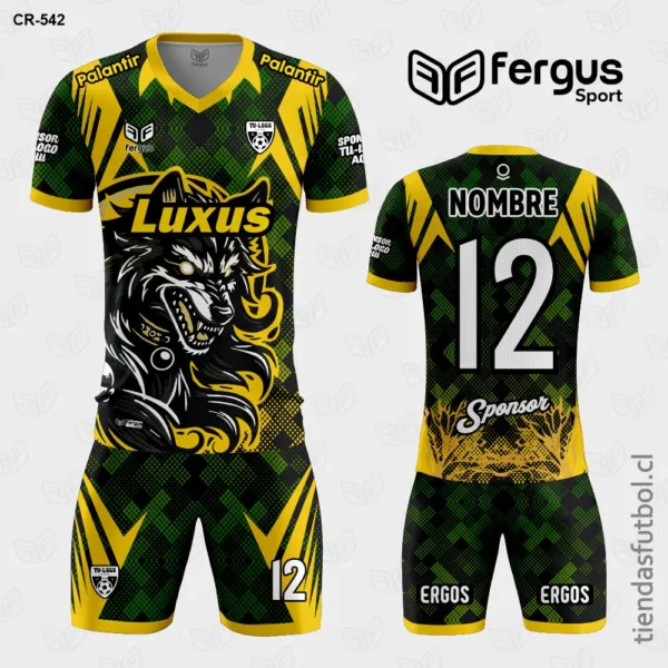 Camisetas de Futbol Lobo Negro amarillo