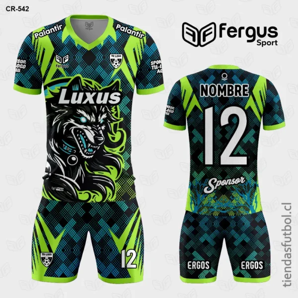 Camisetas de Futbol Lobo Verde limon con verde jade