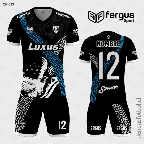 Camisetas de Futbol Aguila Negro con celeste