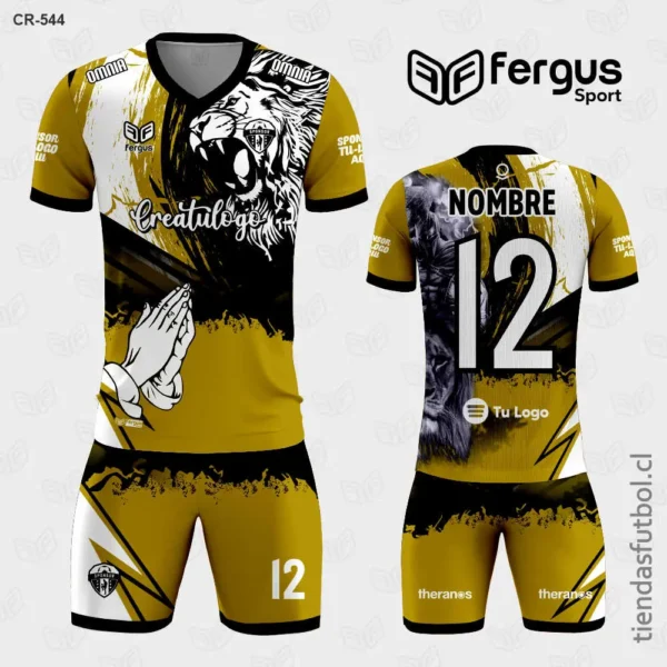 Camisetas de Futbol Leon Dorado y Negro