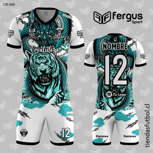 Camisetas de Futbol Tigre Blanco y verde jade