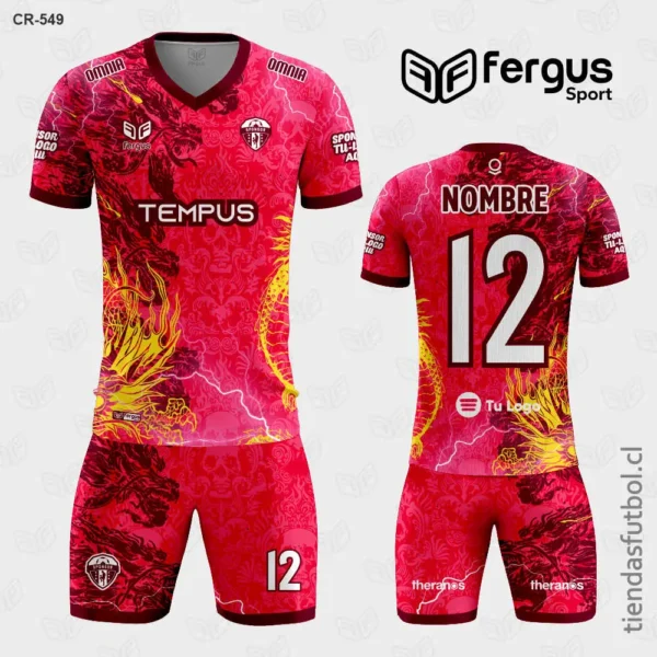 Camisetas de Futbol Dragón Chino rojo y amarillo