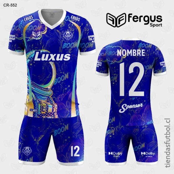 Camisetas de Futbol Astronauta Naranja y azul