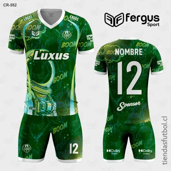 Camisetas de Futbol Astronauta verde con blanco