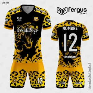 Camisetas de Futbol Leopardo Amarillo y Negro