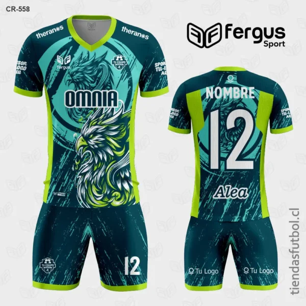 Camisetas de Futbol Aguila verde manzana con verde oscuro