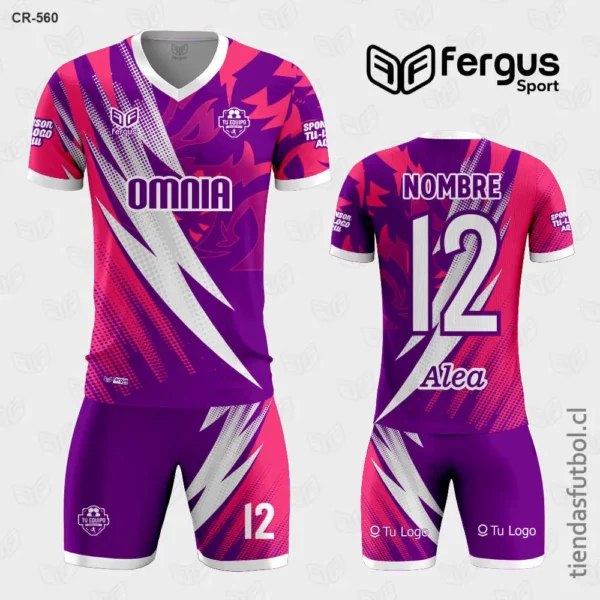 Camisetas de Futbol Rayo morado y fucsia