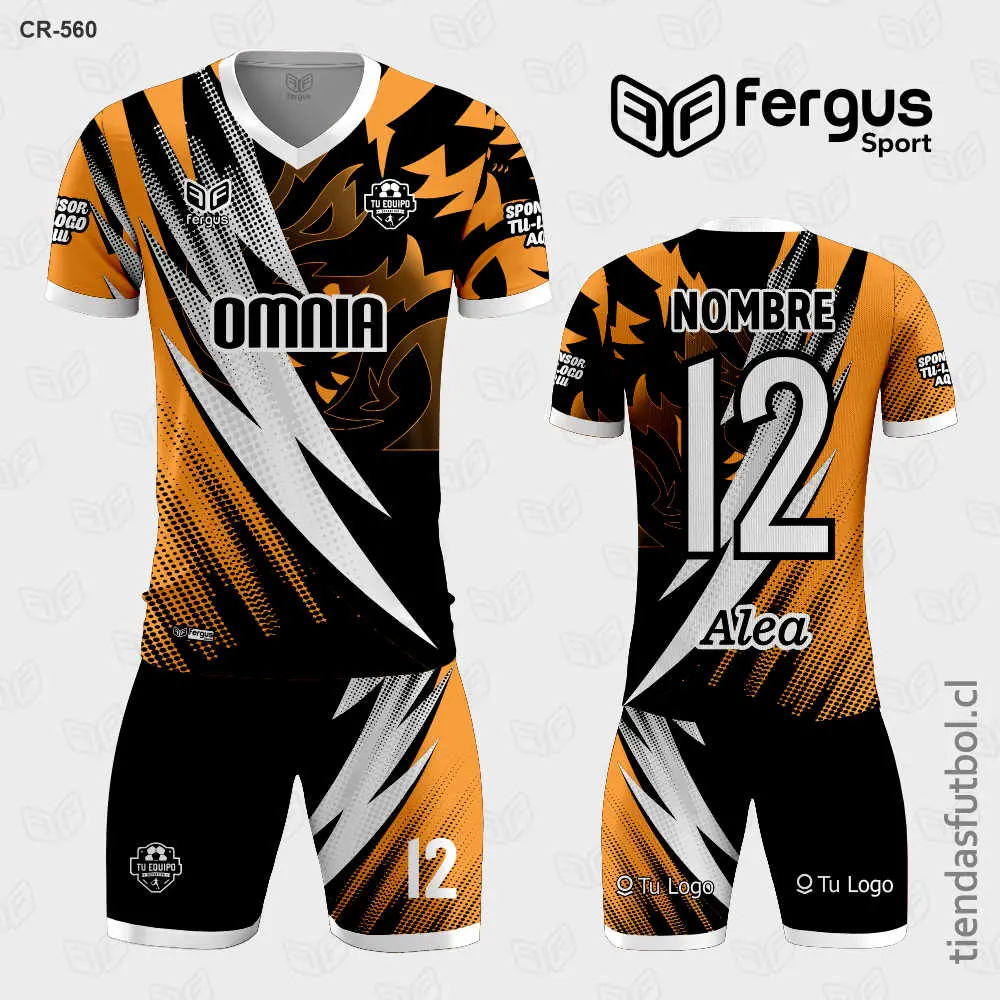 Camisetas de Futbol Rayo Naranja y negro