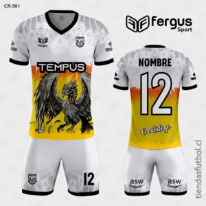 Camisetas de Futbol Grifo Blanco con Naranja Amarillo