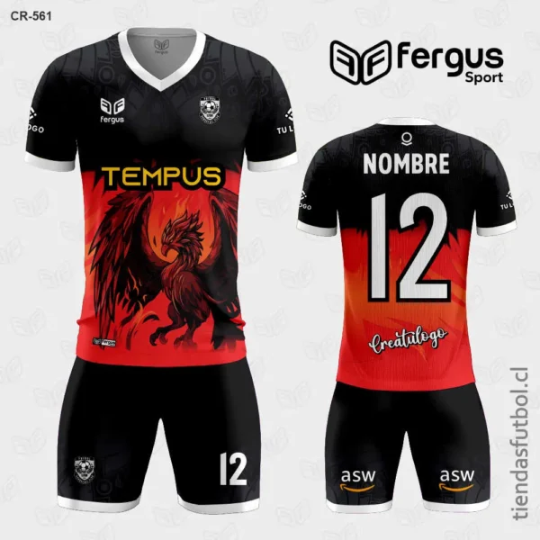Camisetas de Futbol Grifo negro rojo