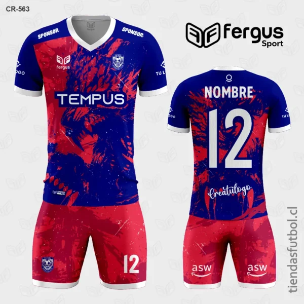 Camisetas de Futbol azul y rojo