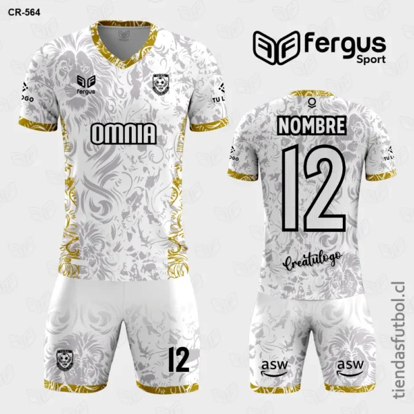 Camisetas de Futbol Leon Blanco con Dorado