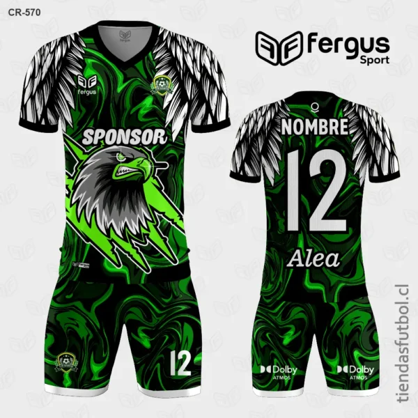 Camisetas de Futbol Aguila verde con blanco