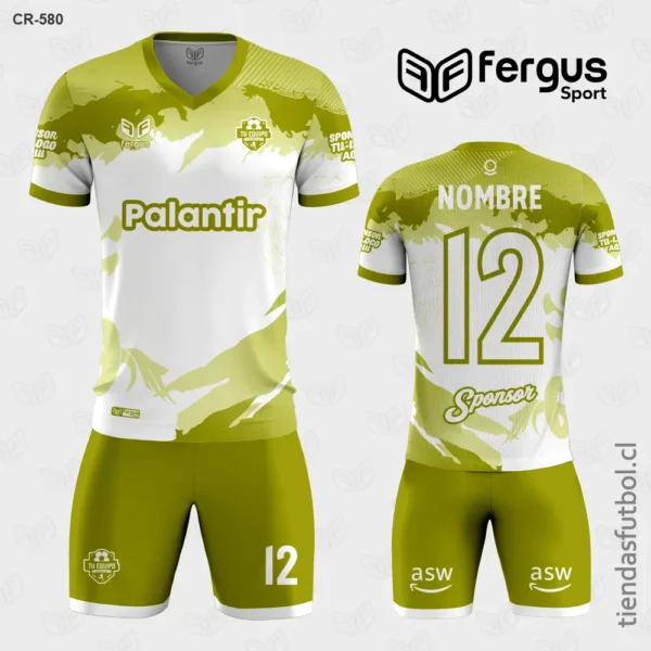 Camisetas de Futbol blanco con verde