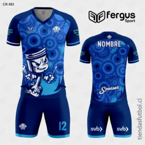 Camisetas de Futbol Azul con Celeste Mecanico
