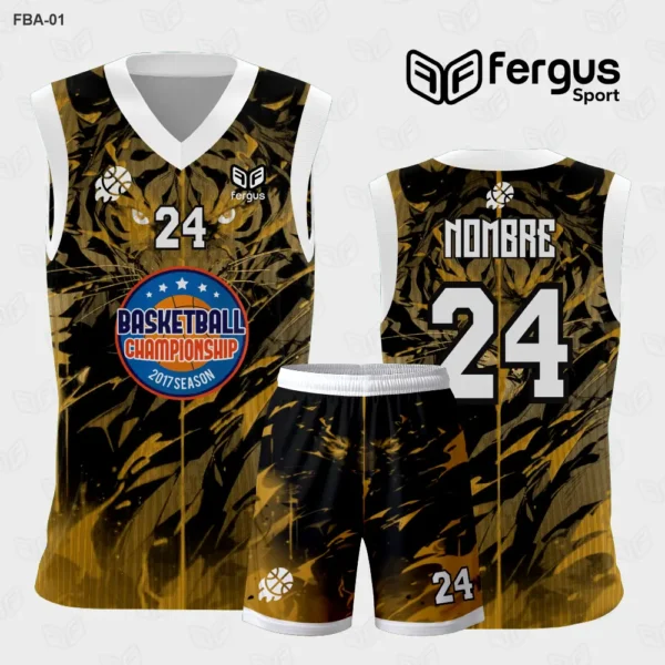 Camiseta de Basquetbol Celeste con Negro fergus