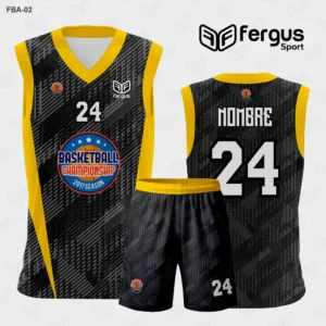 Camiseta de Basquetbol Amarilla con Negro