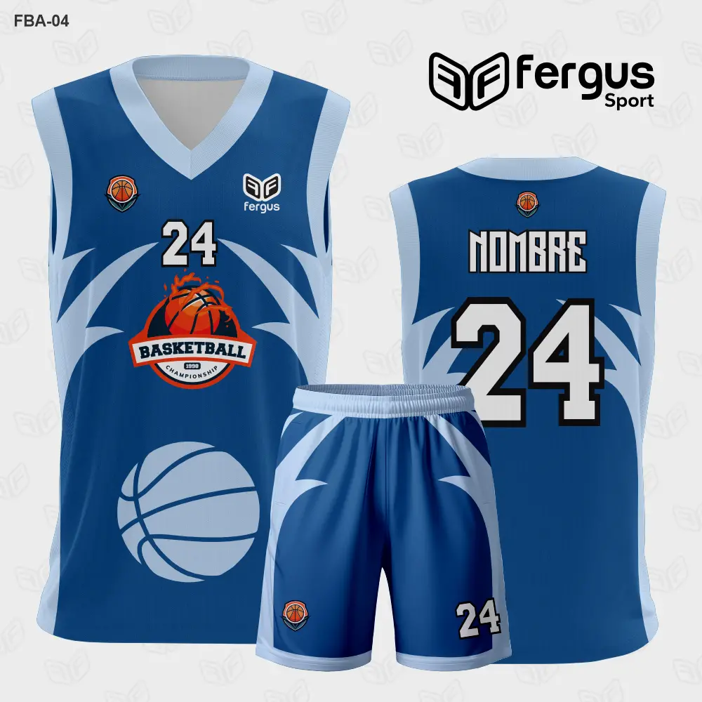 Camiseta de Basquetbol Azul Celeste