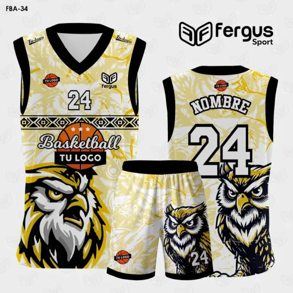 Camisetas de Basquet NEGRO Y DORADO