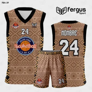 Camisetas de Basquet Negro con Cafe