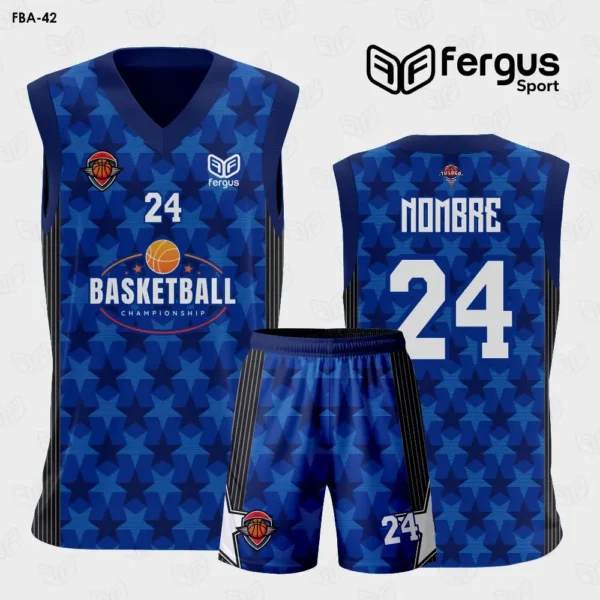Camisetas de Basquet Azul Celeste Estrellas