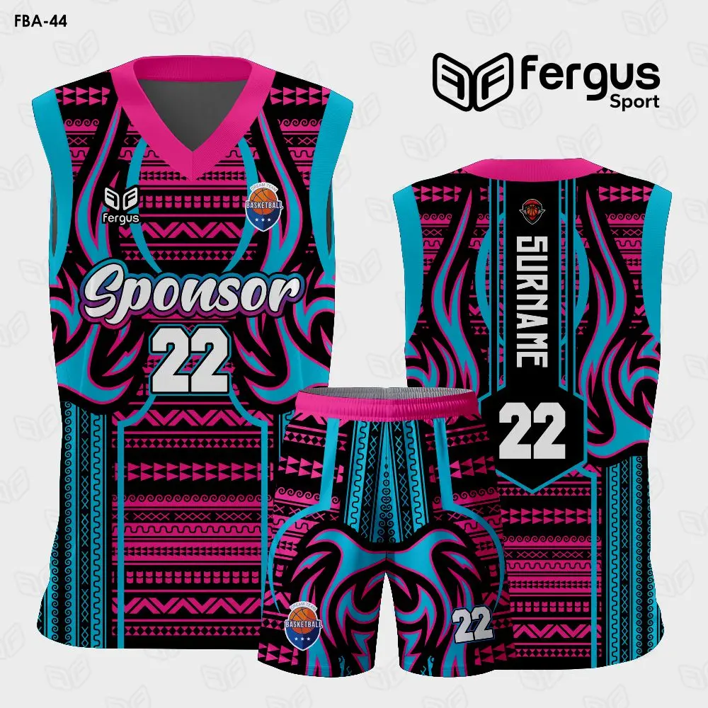 Camisetas de Basquet Celeste Fucsia