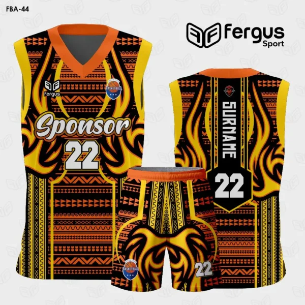 Camisetas de Basquet naranja dorado