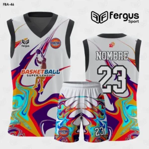 Camisetas de Basquet Blanco Multicolor