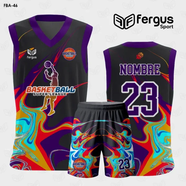 Camisetas de Basquet negro Multicolor