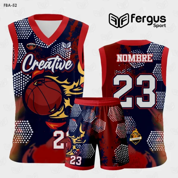 Camisetas de Basquet rojo Multicolor