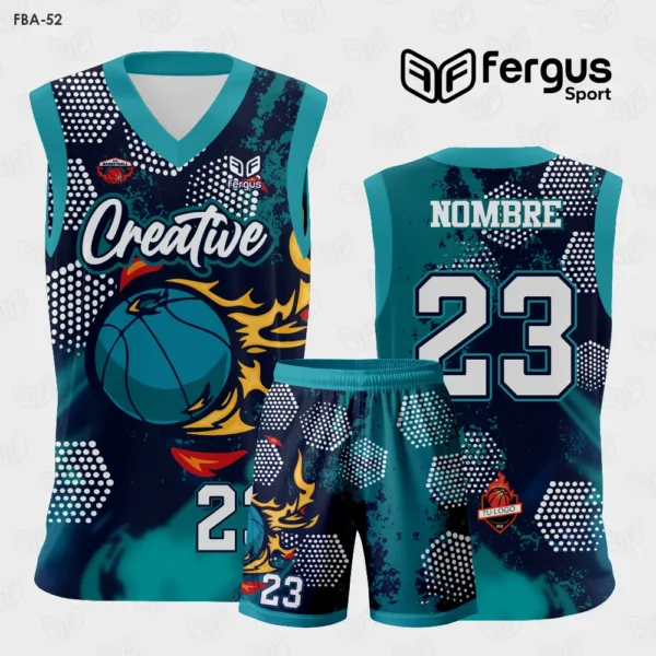 Camisetas de Basquet turquesa Multicolor