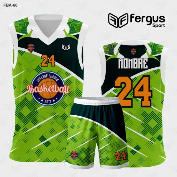 Camiseta de Basquetbol verde y negro