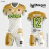 Camisetas de Futbol amarillo blanco