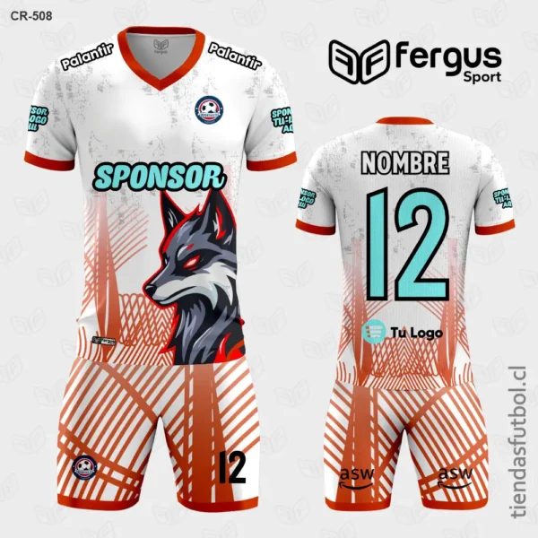 Camisetas de Futbol Lobo blanco rojo