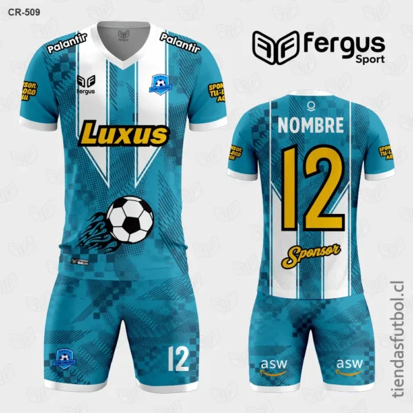 Camisetas de Futbol Pelota Turquesa Blanco