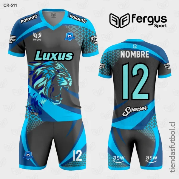 Camisetas de Futbol Tigre Negro Celeste