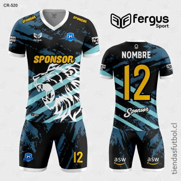 Camisetas de Futbol Leon negro celeste