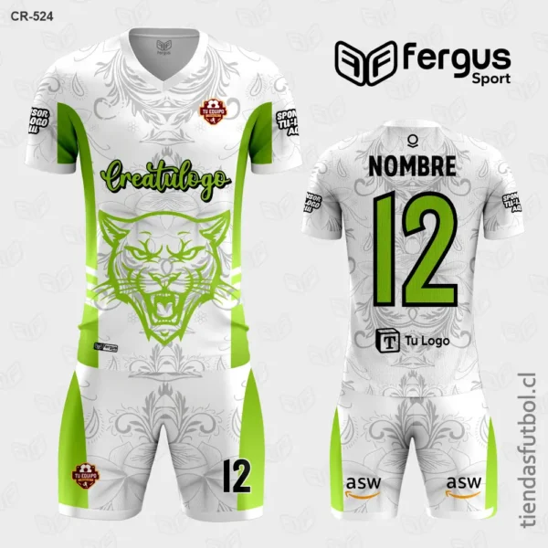 Camisetas de Futbol Tigre blanco y verde