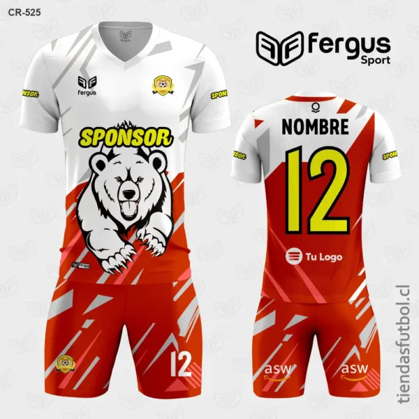 Camisetas de Futbol Oso blanco y rojo