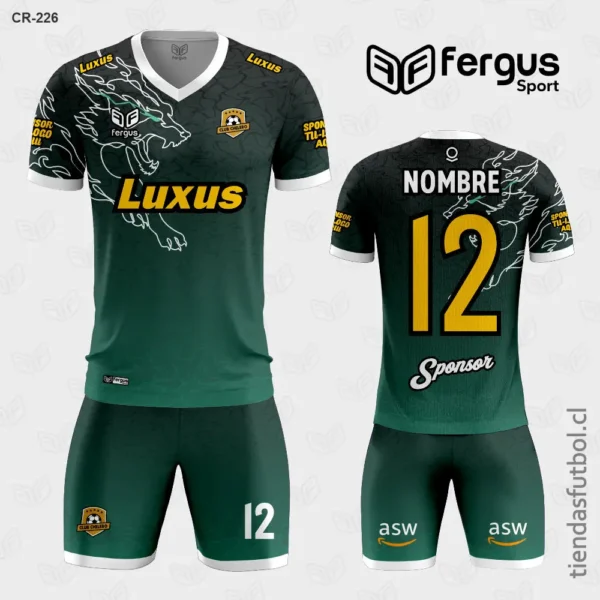 Camisetas de Futbol Lobo Negro verde amarillo