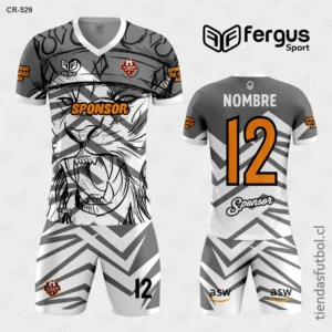 Camisetas de Futbol Rey Leon Gris Blanco