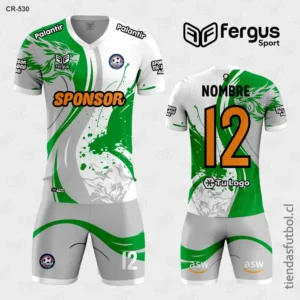 Camisetas de Futbol Verde Blanco Gris