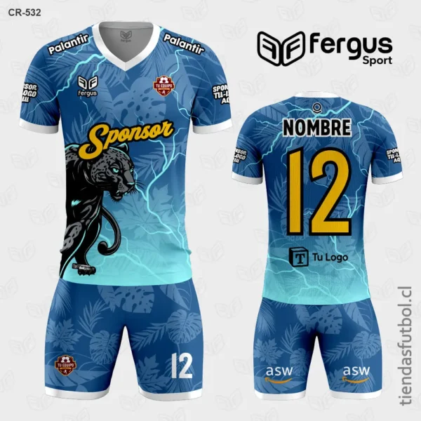 Camisetas de Futbol Pantera azul y celeste