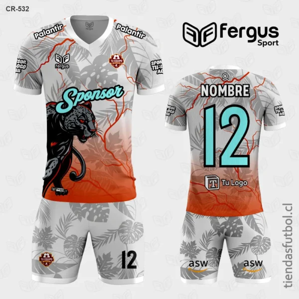 Camisetas de Futbol Pantera Gris Rojo