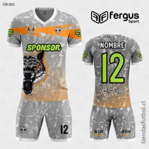 Camisetas de Futbol Lobo Gris Naranja