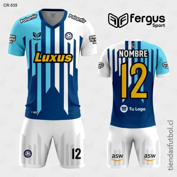 Camisetas de Futbol Rayas celeste blanco azul
