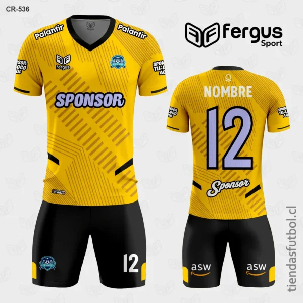 Camisetas de Futbol amarillo Negro