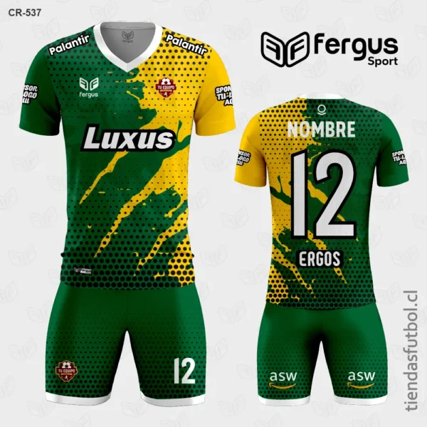 Camisetas de Futbol Verde Amarillo Blanco