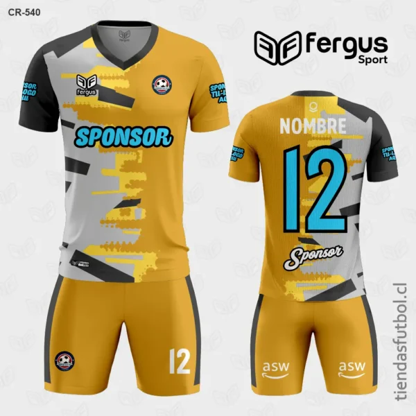 Camisetas de Futbol Gris dorado celeste