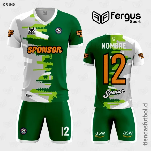 Camisetas de Futbol Gris verde blanco